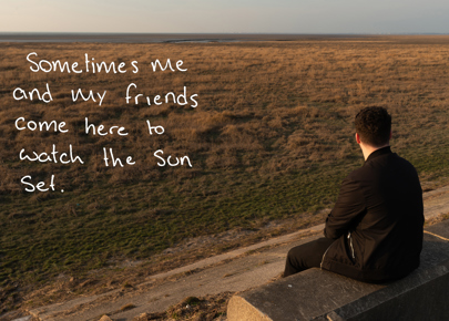 sometimes me and my friends come here to watch the sun set